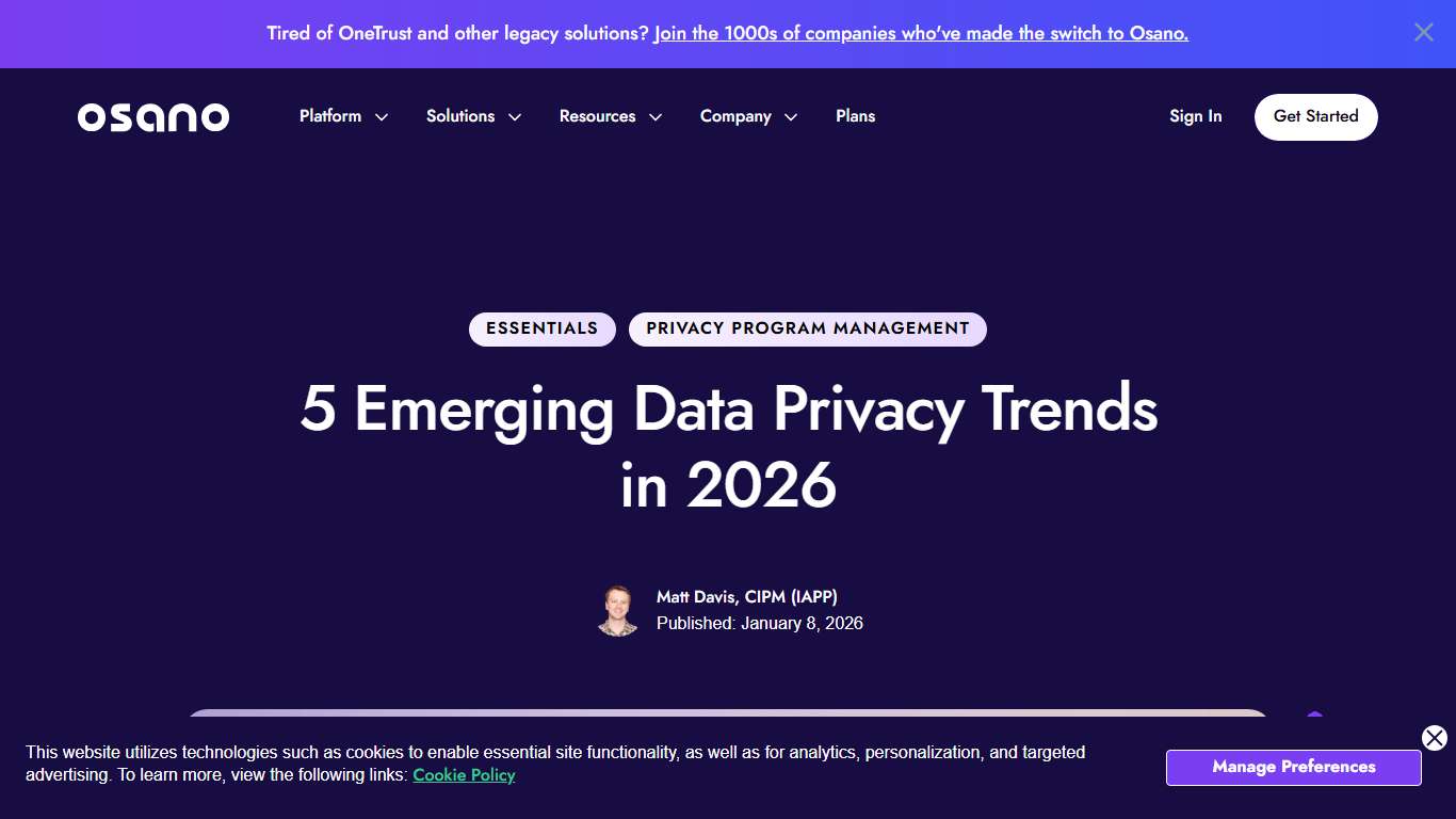 5 Emerging Data Privacy Trends in 2026 | Osano
